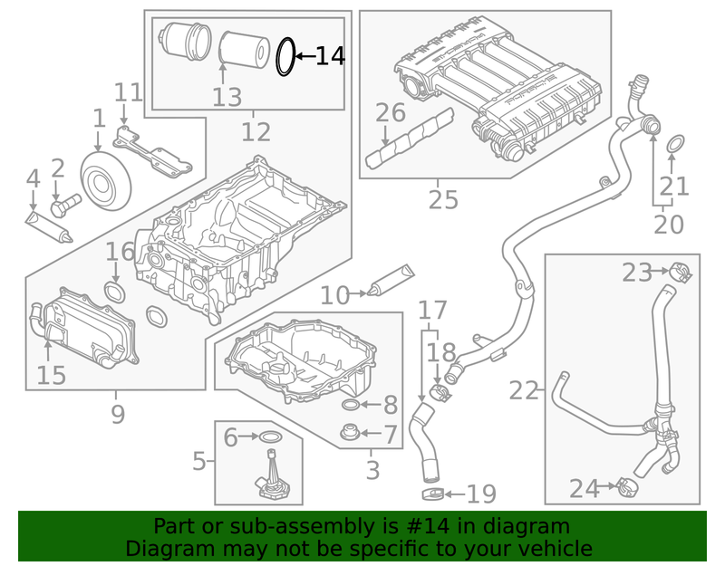 Genuine Porsche parts diagram