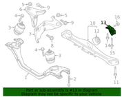 Genuine Porsche parts diagram