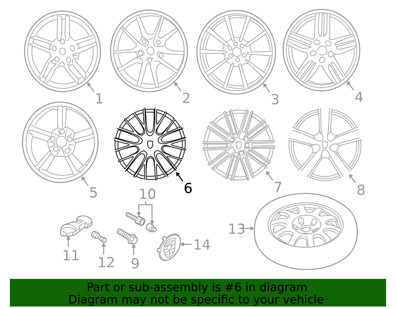 Genuine Porsche parts diagram