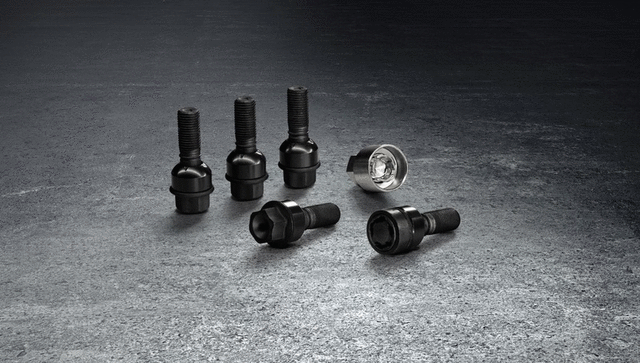Genuine Porsche Anti-Theft Wheel Bolts - Black - With Spacers - 000-044-602-92