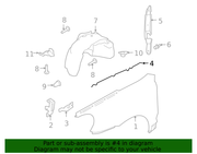 Genuine Porsche parts diagram