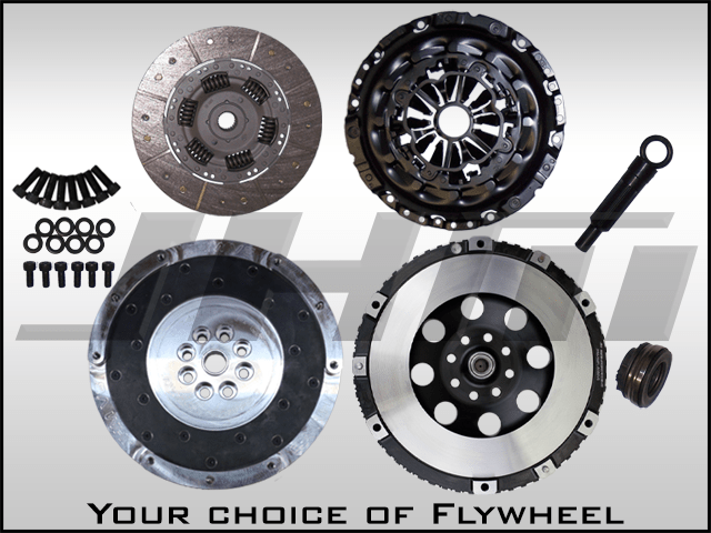 JHM - Lightweight Flywheel (Chrome - Moly Forged) and Clutch Combo w B7 RS4 Pressure Plate for B5 - S4 or C5 - A6 - allroad 2.7T