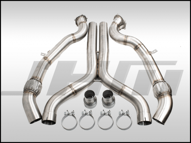 JHM - Exhaust - 3" Performance Downpipe and Midpipe w/ X - Pipe & High Flow Cat Combo (JHM) for D4 A8 - S8 4.0T