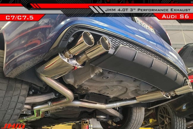 JHMotorsports 3" Performance Cat-back Exhaust (Race / Valved) - Audi / 4.0T / C7 / S6