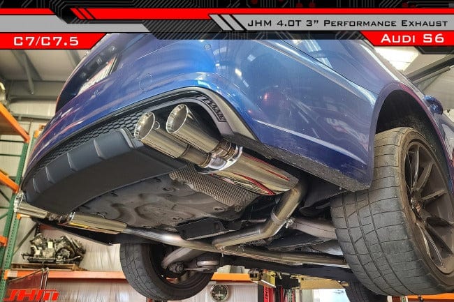 JHMotorsports 3" Performance Cat-back Exhaust (Race / Valved) - Audi / 4.0T / C7 / S6