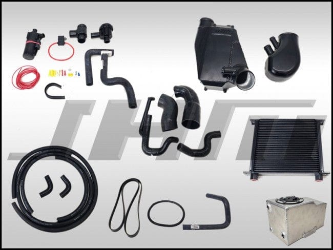 JHM - Supercharger Upgrade Kit for B6 - B7 S4 and C5 allroad 40v, Stage 1+ Upgrade with complete air to water intercooler - requires battery relocation kit