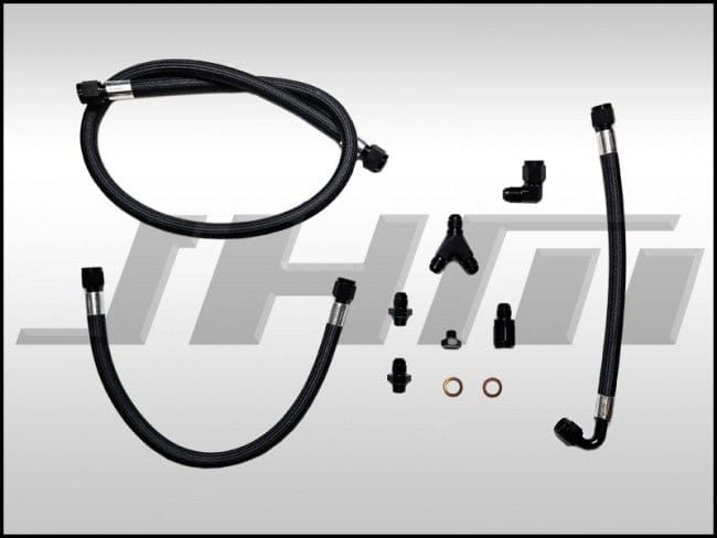 JHM Braided Kevlar Fuel Line Re-Route Kit - Audi / 4.0T / D4 / A8 / S8