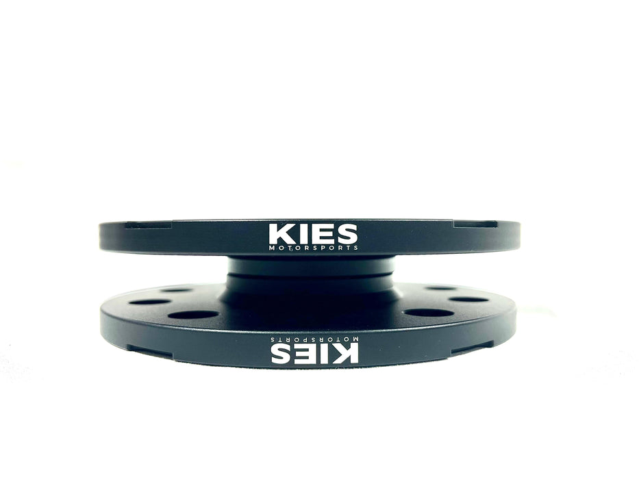 Kies Motorsports Porsche Wheel Spacers 5 x 130 71.6mm Center Bore Black Finish (Set of 2)