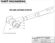Locking Plate Kit, For Adjustable Toe Link