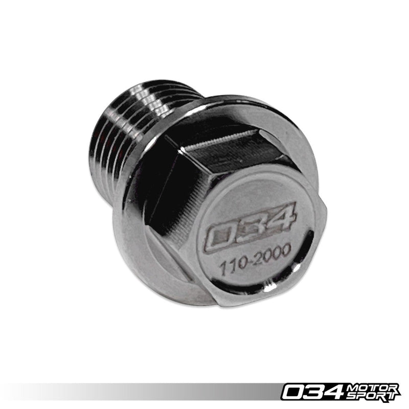 034MOTORSPORT BILLET MAGNETIC OIL DRAIN PLUG KIT, AUDI, VW WITH METAL OIL PAN