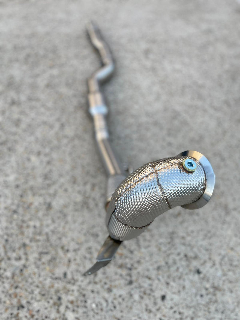 MODE Design 200cpsi Catted 3.5" Downpipe V2 MQB AWD VW Golf MK8 R Audi S3 8Y 2.0T EA888