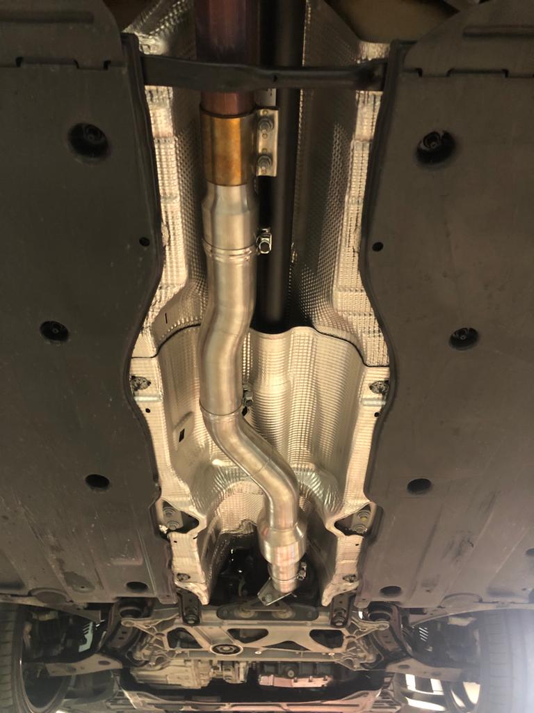 MODE Design 200cpsi Catted 3.5" Downpipe V2 MQB AWD VW Golf MK8 R Audi S3 8Y 2.0T EA888