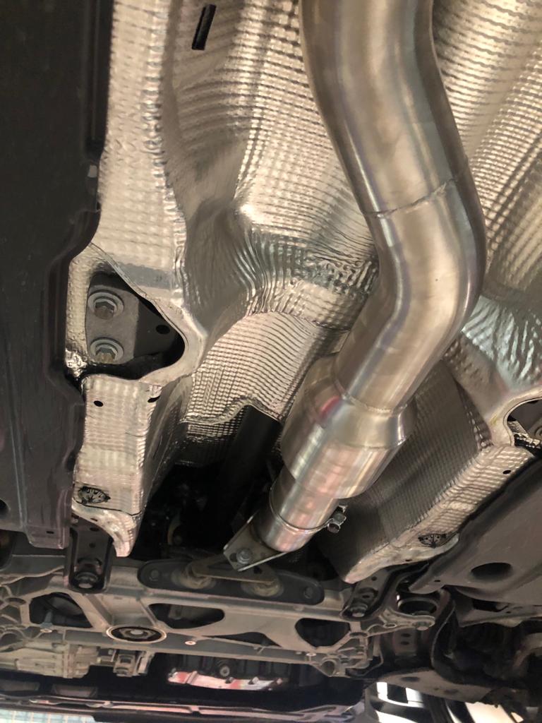 MODE Design 200cpsi Catted 3.5" Downpipe V2 MQB AWD VW Golf MK8 R Audi S3 8Y 2.0T EA888