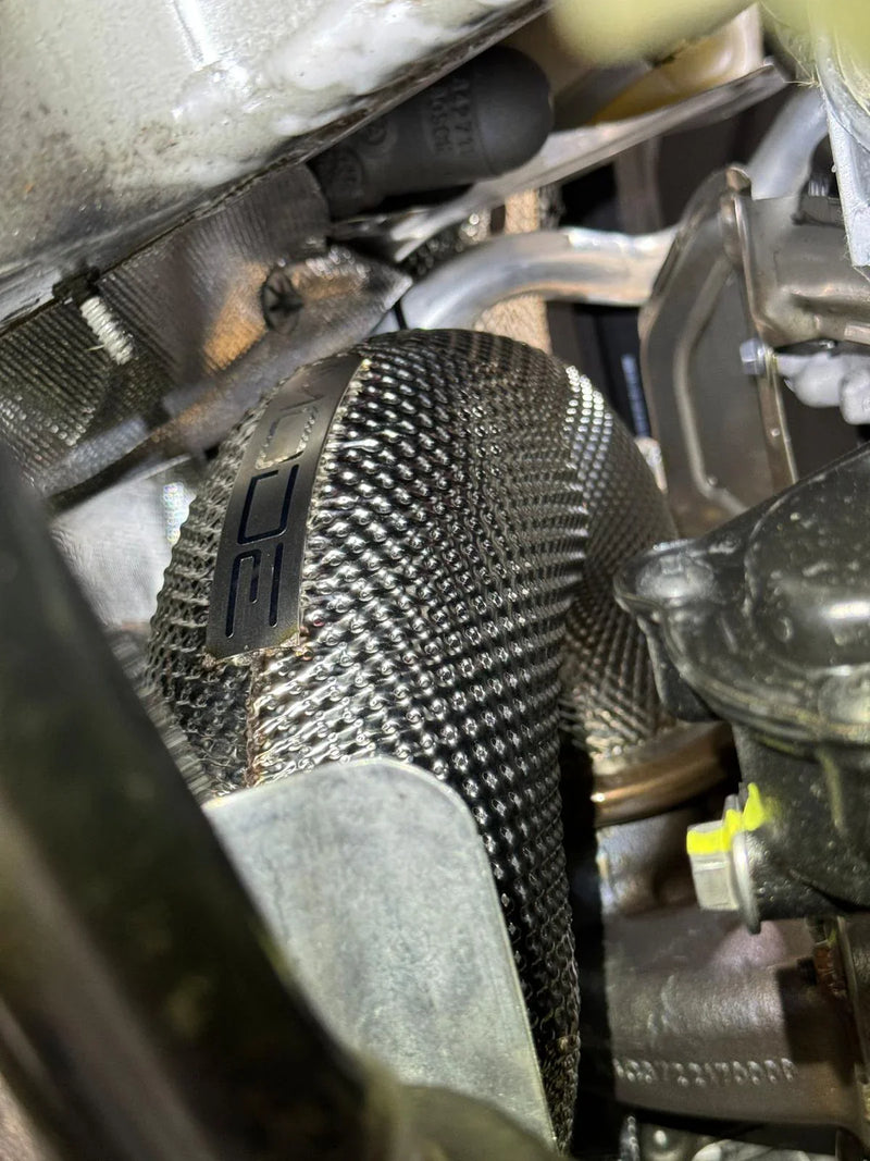 MODE Design 200cpsi Catted 3.5" Downpipe V2 MQB AWD VW Golf MK8 R Audi S3 8Y 2.0T EA888