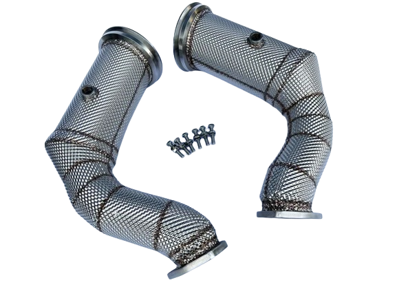 MODE Design 200cpsi Catted Downpipes w. Heatshield for Audi SQ7 SQ8 RSQ8 4M