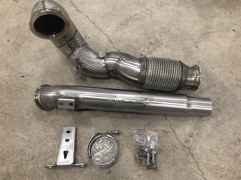 MODE Design Decatted 3.5" Downpipe V2 MQB FWD VW Golf MK7 MK7.5 GTI GLI & Audi A3 8V 1.8T / 2.0T