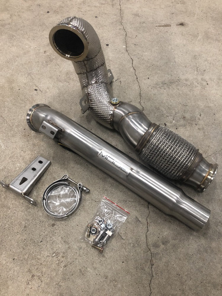 MODE Design Decatted 3.5" Downpipe V2 MQB FWD VW Golf MK7 MK7.5 GTI GLI & Audi A3 8V 1.8T / 2.0T