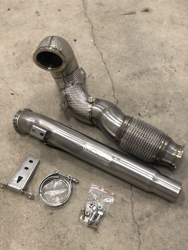 MODE Design Decatted 3.5" Downpipe V2 MQB FWD VW Golf MK7 MK7.5 GTI GLI & Audi A3 8V 1.8T / 2.0T