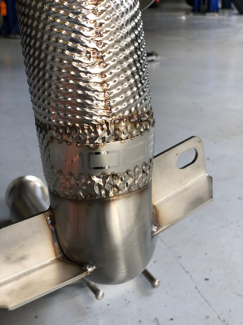 MODE Design Decatted 3.5" Downpipe V2 MQB AWD VW Golf MK7 MK7.5 R Audi A3 S3 8V TT TTS 8S 8S 1.8T / 2.0T EA888