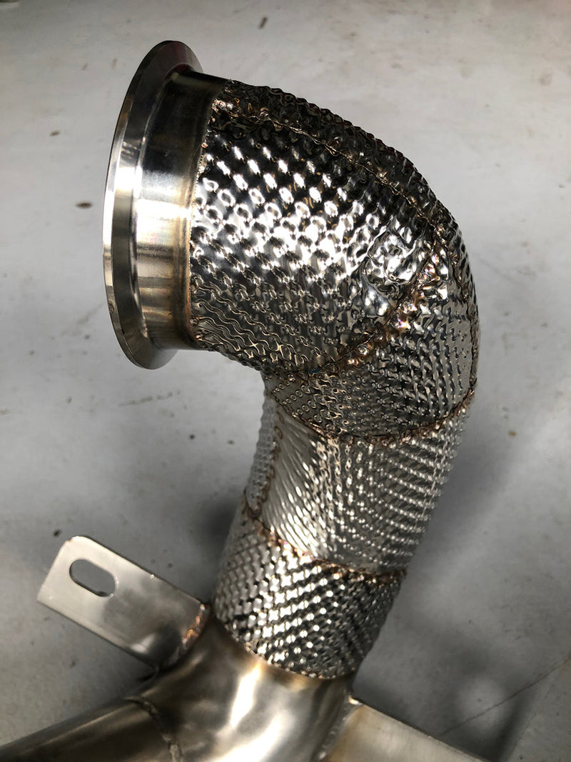 MODE Design 200cpsi Catted 3.5" Downpipe V2 MQB AWD VW Golf MK7 MK7.5 R Audi A3 S3 8V TT TTS 8S 8S 1.8T / 2.0T EA888