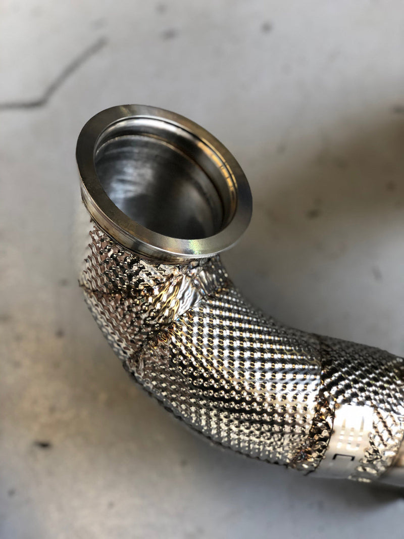 MODE Design 200cpsi Catted 3.5" Downpipe V2 MQB AWD VW Golf MK7 MK7.5 R Audi A3 S3 8V TT TTS 8S 8S 1.8T / 2.0T EA888