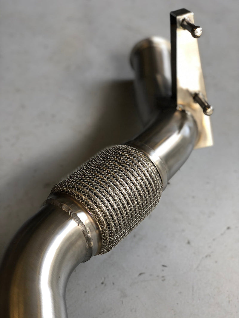 MODE Design Decatted 3.5" Downpipe V2 MQB AWD VW Golf MK7 MK7.5 R Audi A3 S3 8V TT TTS 8S 8S 1.8T / 2.0T EA888