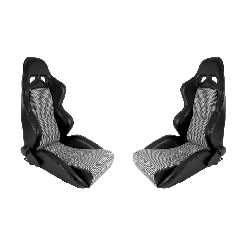 Monza B895 Faux Leather Black / Pepita (Pair)