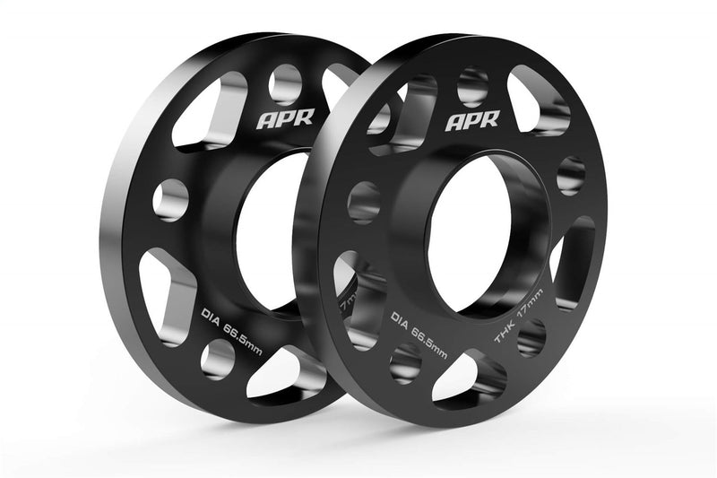 APR Wheel Spacer Kit; 2 Pc. Set; 5x112 Bolt Pattern; 66.5MM CB - 17MM Thick; - MS100190