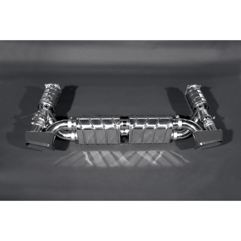 Porsche 997 Turbo/S/GT2/ – RS Valved Exhaust & 200 Cell Sport Cats with Ceramic End Pipes 02PO01103001