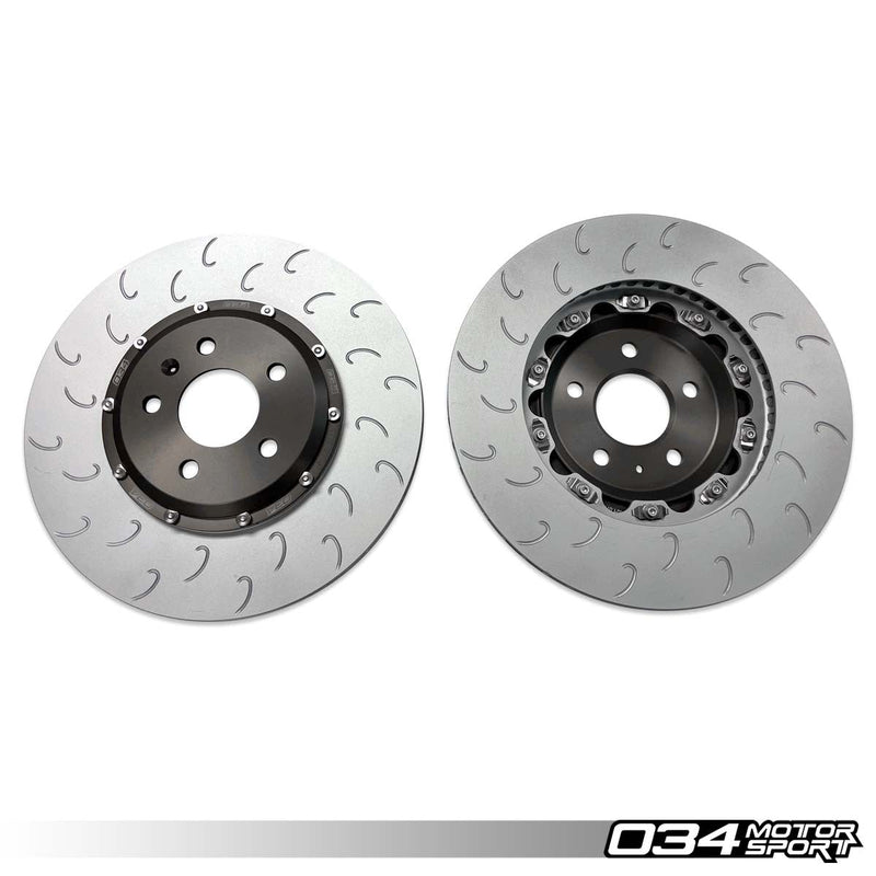 034MOTORSPORT 2-Piece Floating Front Brake Rotor Upgrade Kit for Audi B8/B8.5 S4/S5/Q5
