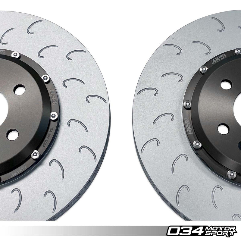 034MOTORSPORT 2-Piece Floating Front Brake Rotor Upgrade Kit for Audi B8/B8.5 S4/S5/Q5
