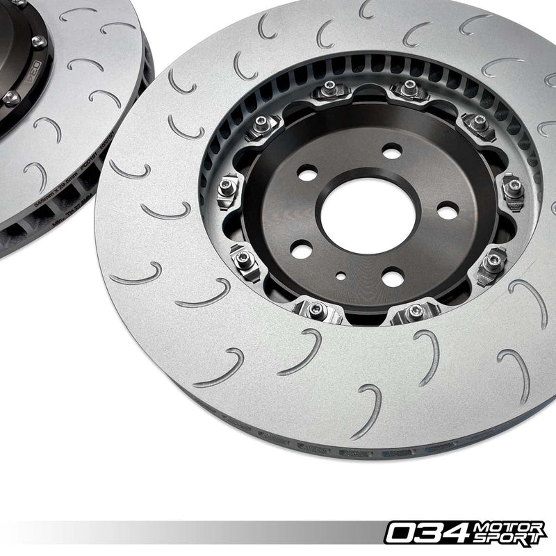 034MOTORSPORT 2-Piece Floating Front Brake Rotor Upgrade Kit for Audi B8/B8.5 S4/S5/Q5