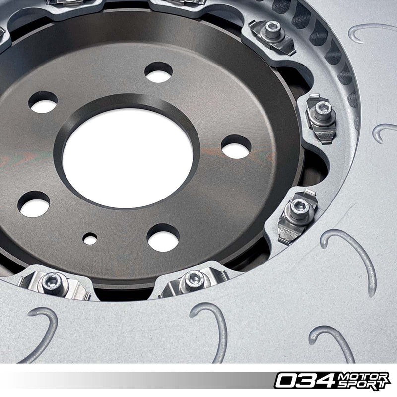 034MOTORSPORT 2-Piece Floating Front Brake Rotor Upgrade Kit for Audi B8/B8.5 S4/S5/Q5