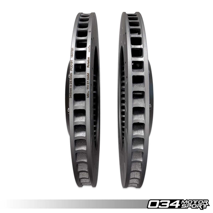 034MOTORSPORT 2-Piece Floating Front Brake Rotor Upgrade Kit for Audi B8/B8.5 S4/S5/Q5