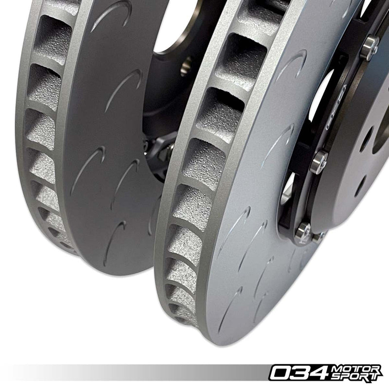 034MOTORSPORT 2-Piece Floating Front Brake Rotor Upgrade Kit for Audi B8/B8.5 S4/S5/Q5