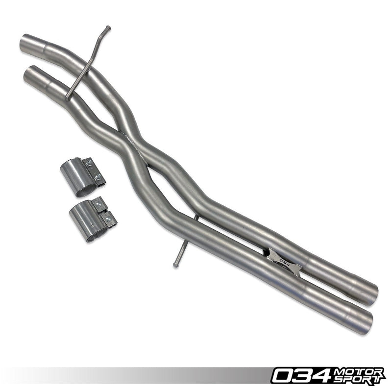 034MOTORSPORT RES-X RESONATOR DELETE AND X-PIPE, B9 S4 3.0T
