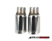 Resonated Cat-Back Exhaust System Polished 90Mm Daytona Tailpipes - Non