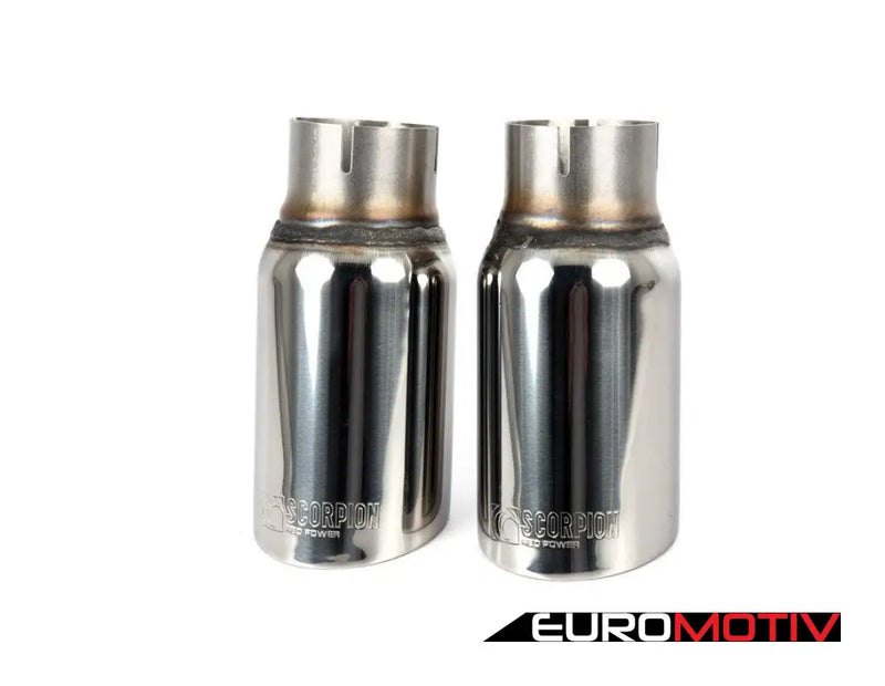 Resonated Cat-Back Exhaust System Polished 90Mm Daytona Tailpipes - Non