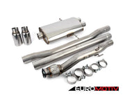 Resonated Cat-Back Exhaust System Polished 90Mm Daytona Tailpipes - Non