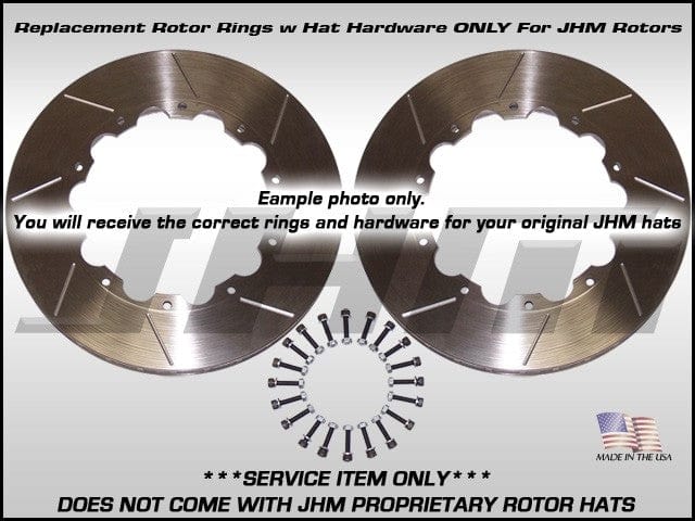 JHM - Front Rotors RINGS ONLY (JHM), Pair w/ Hat Hardware 365x34 for C5 RS6, B8 RS5 & Gen 1 R8