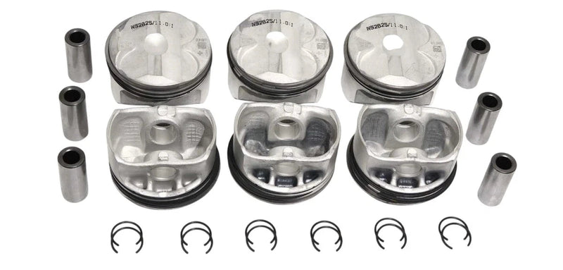 Mahle BMW 325I E30 Piston Assembly w/ Piston Rings (Set of 6)