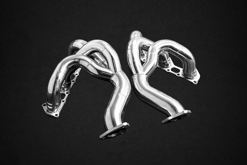 Porsche 718 Spyder & GT4 exhaust manifolds with 250-cell catalytic converters 02PO01003020