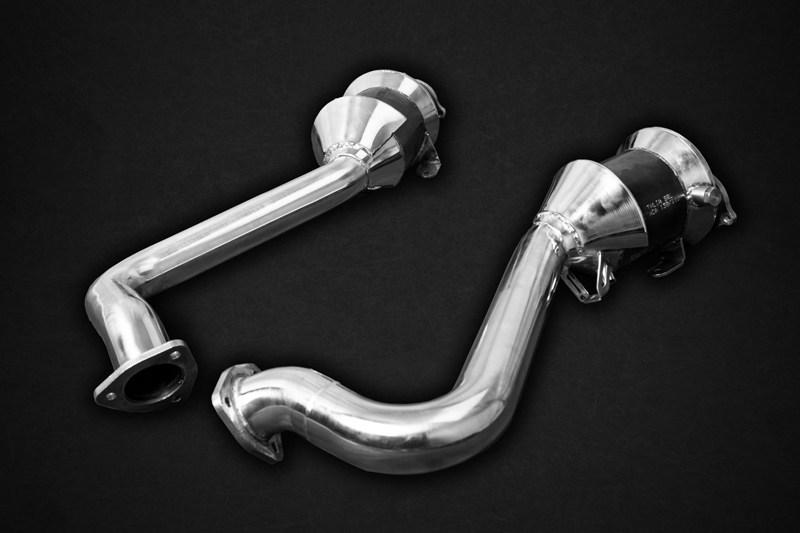 Porsche 718 Spyder & GT4 exhaust manifolds with 250-cell catalytic converters 02PO01003020