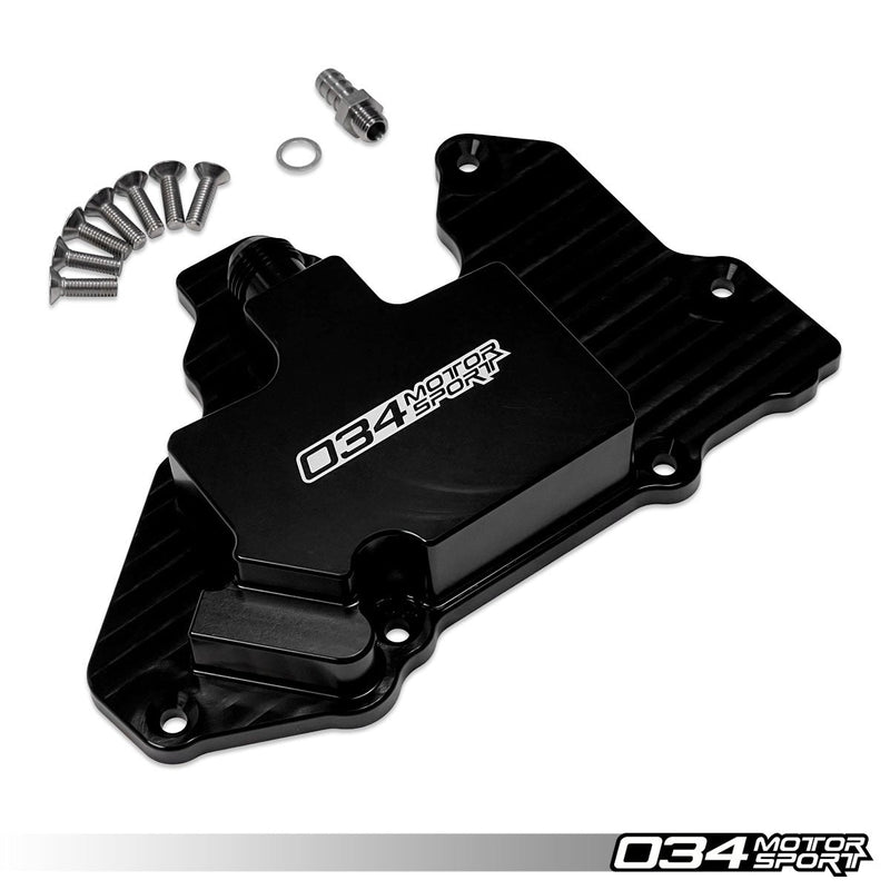 034MOTORSPORT STAGE 2 BILLET VALVE COVER BREATHER ASSEMBLY, 8V/8V.5 AUDI A3/S3, MK7/MK7.5 VOLKSWAGEN GTI/GOLF R