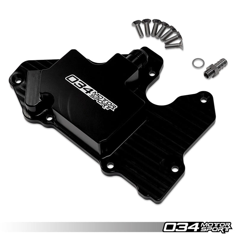 034MOTORSPORT STAGE 2 BILLET VALVE COVER BREATHER ASSEMBLY, 8V/8V.5 AUDI A3/S3, MK7/MK7.5 VOLKSWAGEN GTI/GOLF R