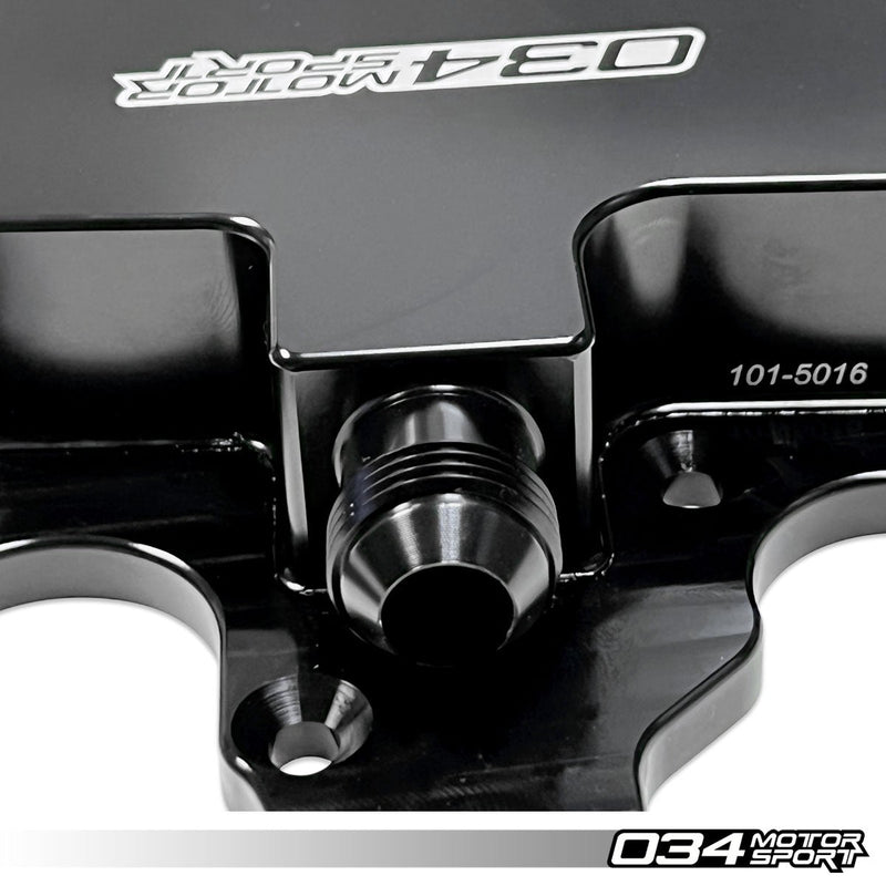 034MOTORSPORT STAGE 2 BILLET VALVE COVER BREATHER ASSEMBLY, 8V/8V.5 AUDI A3/S3, MK7/MK7.5 VOLKSWAGEN GTI/GOLF R