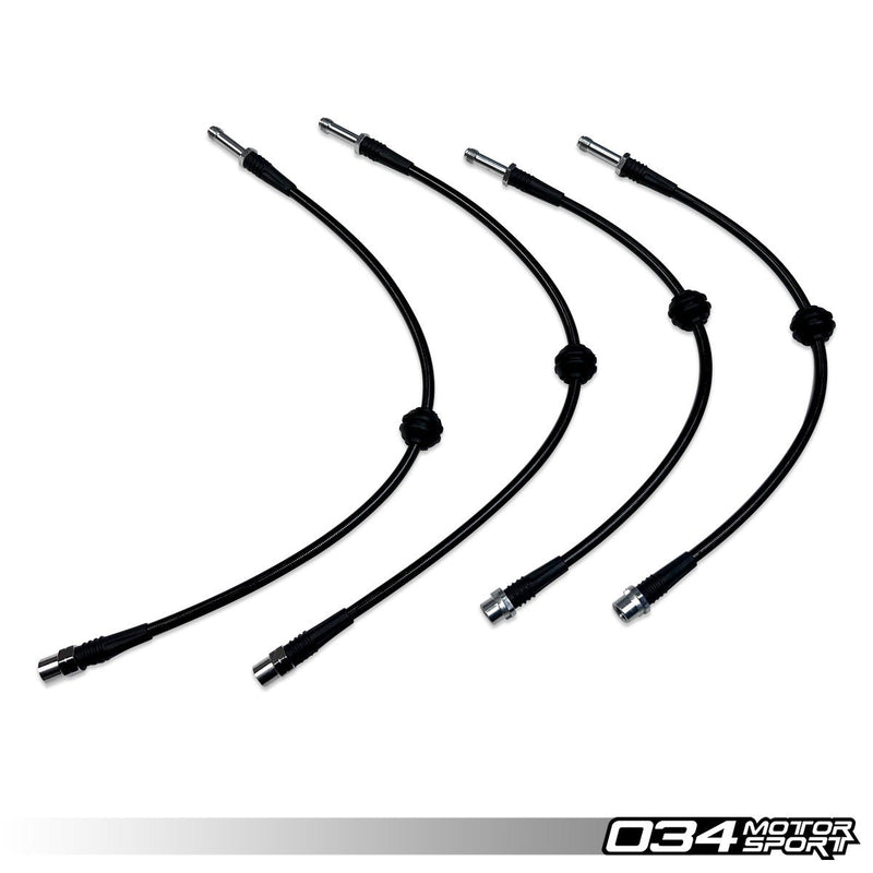 034MOTORSPORT STAINLESS STEEL BRAIDED BRAKE LINE KIT, B8/B8.5 AUDI S4/S5