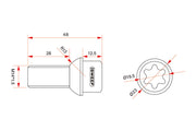 iSWEEP Titanium Wheel Lug Bolts