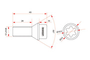 iSWEEP Titanium Wheel Lug Bolts