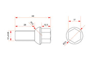 iSWEEP Titanium Wheel Lug Bolts
